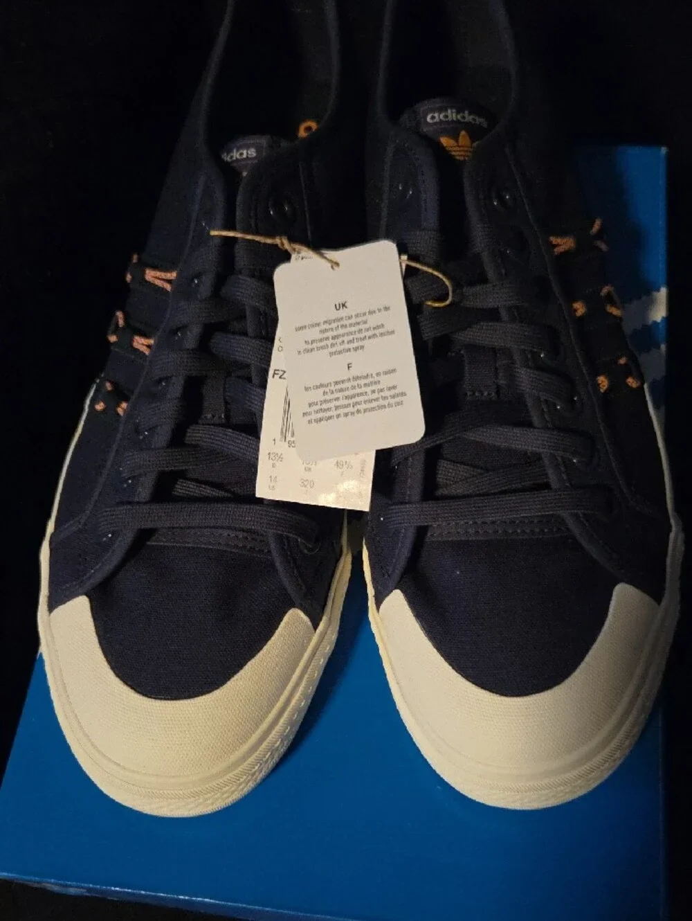 adidas Navy and Cream Low-Top Sneakers for Men
